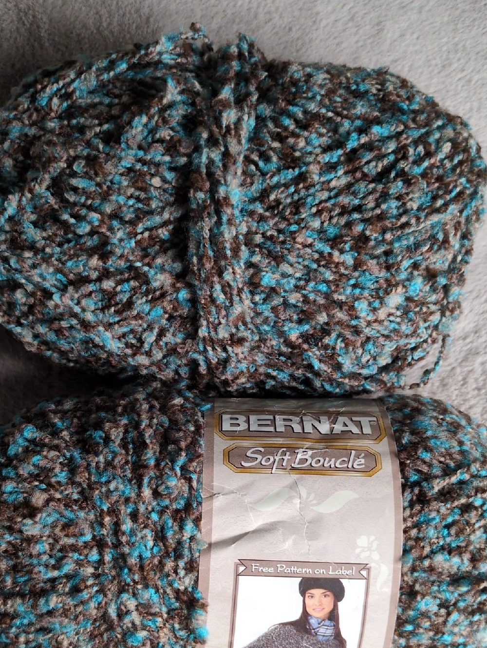 Bernat Soft Boucle - 2 large skeins- total 280 Grams